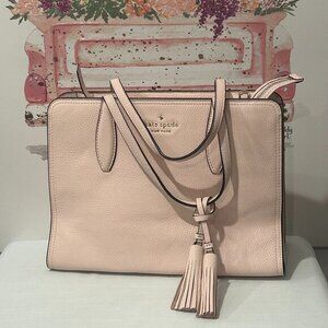 NWOT Kate Spade Rowe pebbled pink Leather bag purse crossbody Med.
